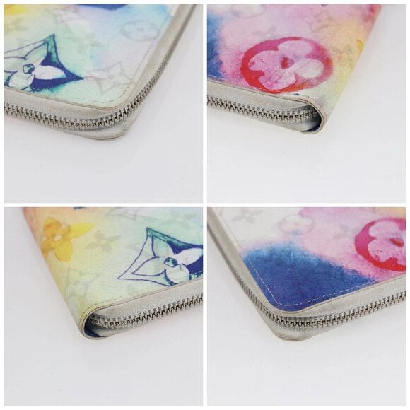 LOUIS VUITTON Monogram Water Color Long Wallet White M80499 LV Auth 147371 - Picture 14 of 16